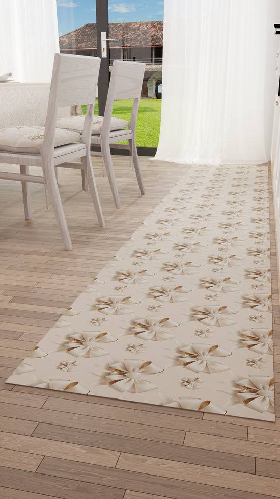 PETTI Tappeto Cucina Antiscivolo Passatoia Cucina lavabile, Cucina Fiocco Beige Offerta San Valentino