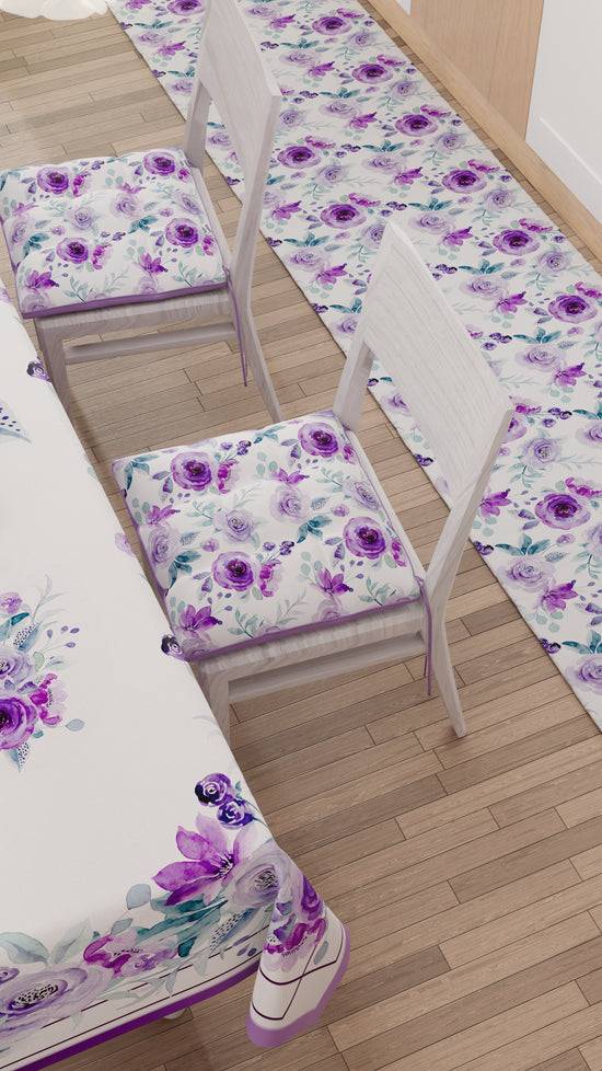 PETTI Tappeto Cucina Antiscivolo Passatoia Cucina lavabile, Floreale Viola Comprane uno, ottenene uno gratis