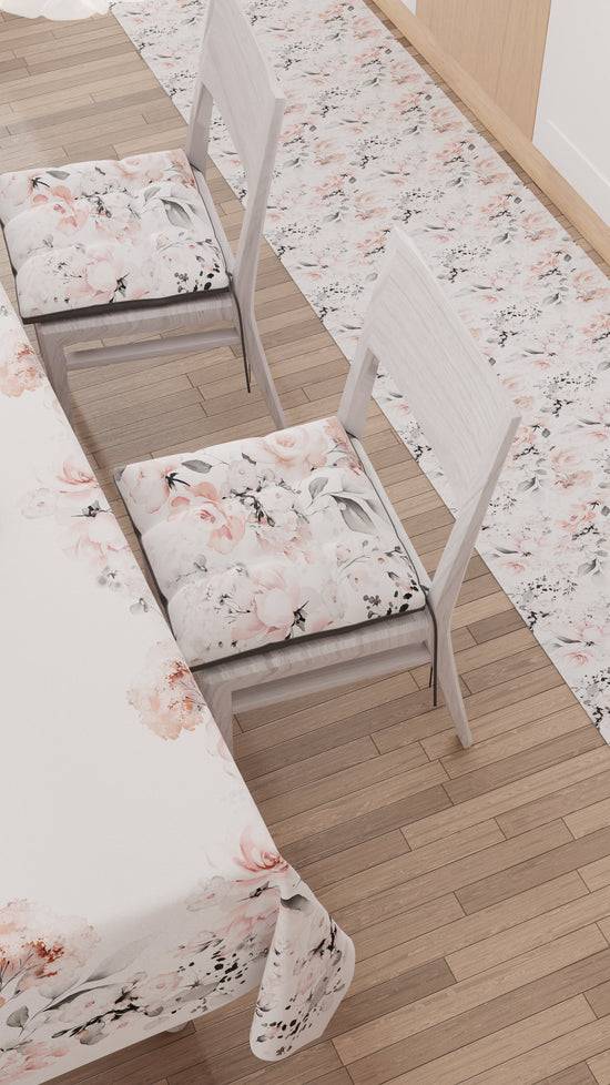 PETTI Tappeto Cucina Antiscivolo Passatoia Cucina lavabile, Floreale-17 Bianco Offerte giornaliere