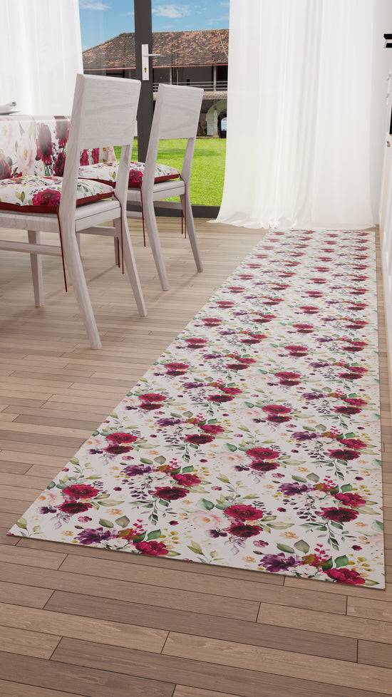 PETTI Tappeto Cucina Antiscivolo Passatoia Cucina lavabile, Floreale-07 Bianco Enormi risparmi