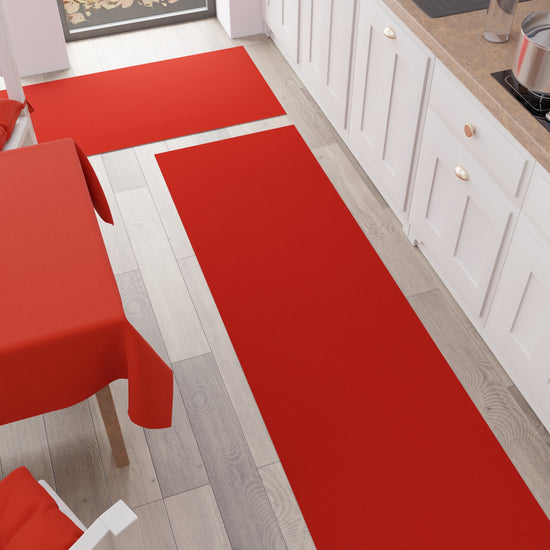 PETTI Tappeto Cucina Passatoia Cucina Tinta Unita Rosso Offerta settimanale