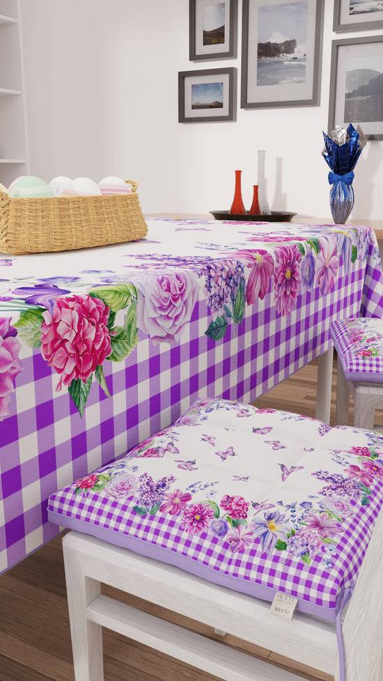 PETTI Cuscini Pasqua per Sedie Coprisedia Pasqua 6 Pezzi Vichy Viola Officina