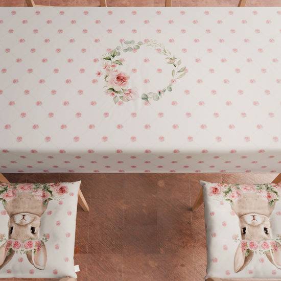 PETTI Cuscini Pasqua per Sedie Coprisedia Pasqua 6 Pezzi Pink Rabbit Italy