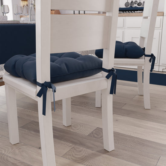 PETTI Cuscini per Sedie Coprisedia Shabby Chic Tinta Unita Blu Notte Promozione