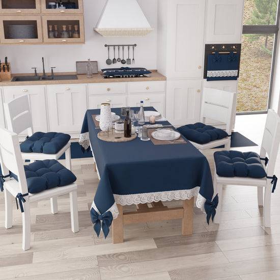 PETTI Cuscini per Sedie Coprisedia Shabby Chic Tinta Unita Blu Notte Promozione