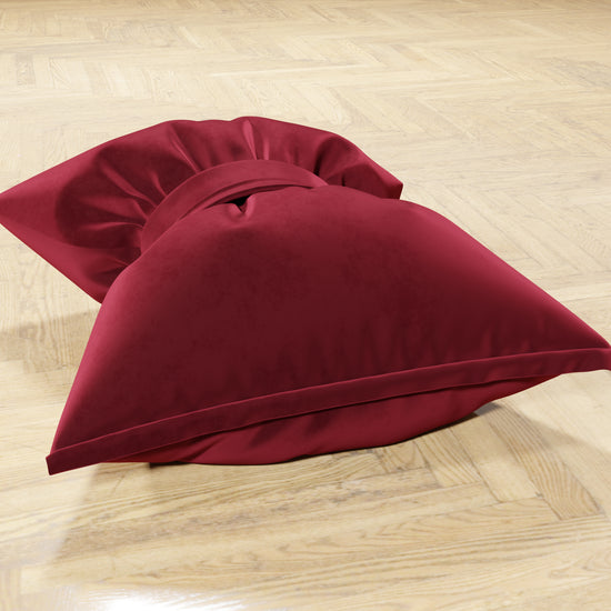 PETTI Cuscino Arredo Fiocco in Velluto 40x50 cm, Cuscino divano Bordeaux Online
