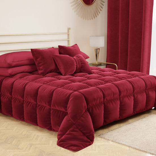 PETTI Cuscino Arredo Fiocco in Velluto 40x50 cm, Cuscino divano Bordeaux Online