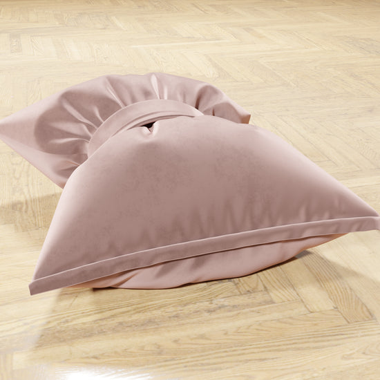 PETTI Cuscino Arredo Fiocco in Velluto 40x50 cm, Cuscino divano Cipria Saldi Di Fabbrica
