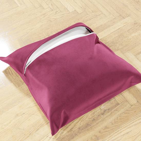 PETTI Cuscini Arredo in Velluto 2pz, Cuscini divano Fucsia Vendite Flash