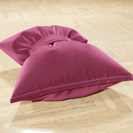 PETTI Cuscino Arredo Fiocco in Velluto 40x50 cm, Cuscino divano Fucsia In Saldo