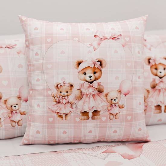 PETTI Cuscini, Copricuscini Divano, Cuscini Arredo in Stampa Digitale Teddy Love Rosa Spedizione gratuita