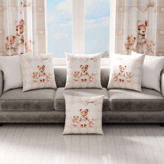 PETTI Cuscini, Copricuscini Divano, Cuscini Arredo in Stampa Digitale Teddy Love Tortora Sconto di tempo limitato