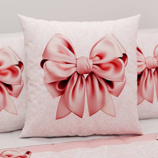 PETTI Cuscini, Copricuscini Divano, Cuscini Arredo in Stampa Digitale Fiocco Rosa Offerta speciale