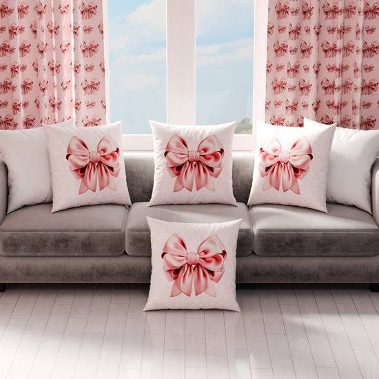 PETTI Cuscini, Copricuscini Divano, Cuscini Arredo in Stampa Digitale Fiocco Rosa Offerta speciale