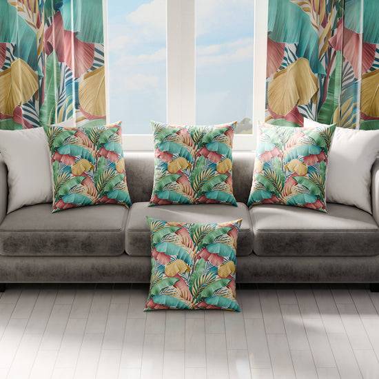 PETTI Cuscini, Copricuscini Divano, Cuscini Arredo in Stampa Digitale Tropical Multicolor Comprare a buon mercato