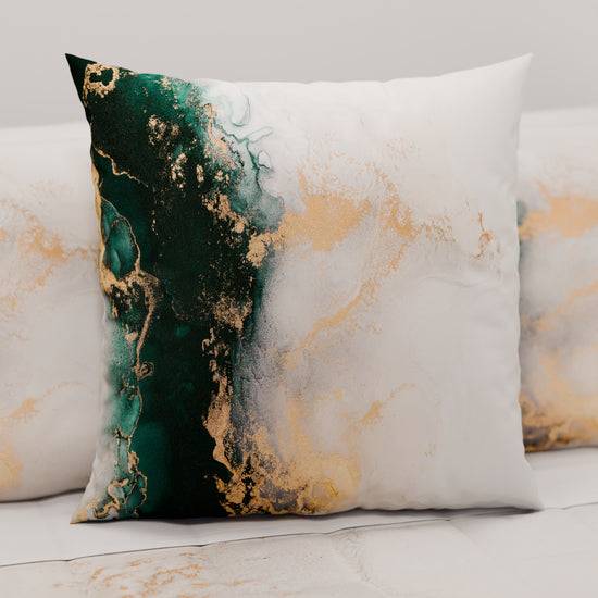 PETTI Cuscini, Copricuscini Divano, Cuscini Arredo in Stampa Digitale Marble 09 Smeraldo Offerta natalizia