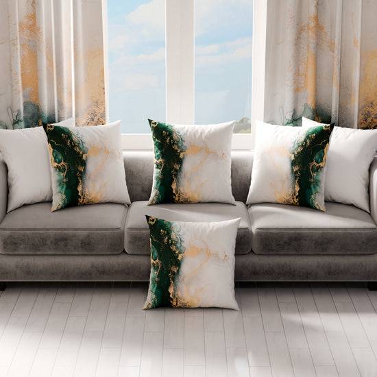 PETTI Cuscini, Copricuscini Divano, Cuscini Arredo in Stampa Digitale Marble 09 Smeraldo Offerta natalizia