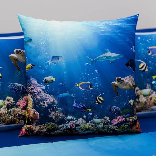 PETTI Cuscini, Copricuscini Divano, Cuscini Arredo in Stampa Digitale Acquario Offerta Pasqua