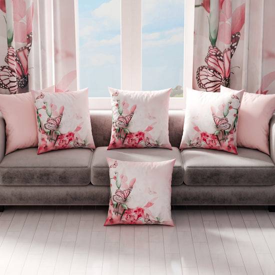 PETTI Cuscini, Copricuscini Divano, Cuscini Arredo in Stampa Digitale Roses Butterfly Offerta Giorno del Papà