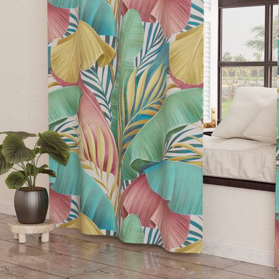 PETTI Tenda Arredo da Interno a Pannelli con Anelli Tropical Multicolor Latest fashion