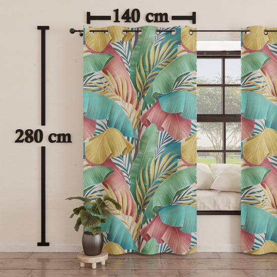 PETTI Tenda Arredo da Interno a Pannelli con Anelli Tropical Multicolor Latest fashion