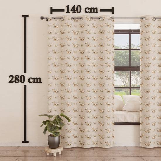 PETTI Tenda Arredo da Interno a Pannelli con Anelli Fiocco Beige Comprane uno, ottenene uno gratis