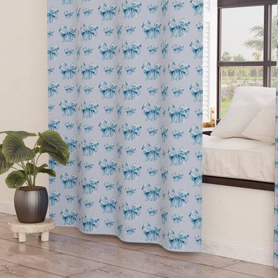 PETTI Tenda Arredo da Interno a Pannelli con Anelli Fiocco Celeste Super Saving Price
