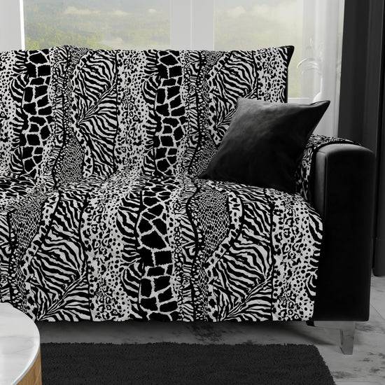 PETTI Copridivano, Salvadivano in Stampa Digitale, Reversibile, Animalier Zebrato Ultimi due giorni