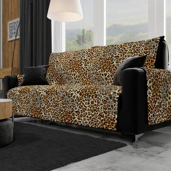 PETTI Copridivano, Salvadivano in Stampa Digitale, Reversibile, Animalier Maculato Ultimo giorno