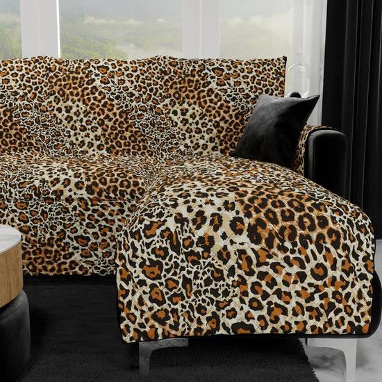 PETTI Copridivano Angolare, Copridivano con Penisola in Stampa Digitale, Animalier Maculato Offerta speciale della fabbrica