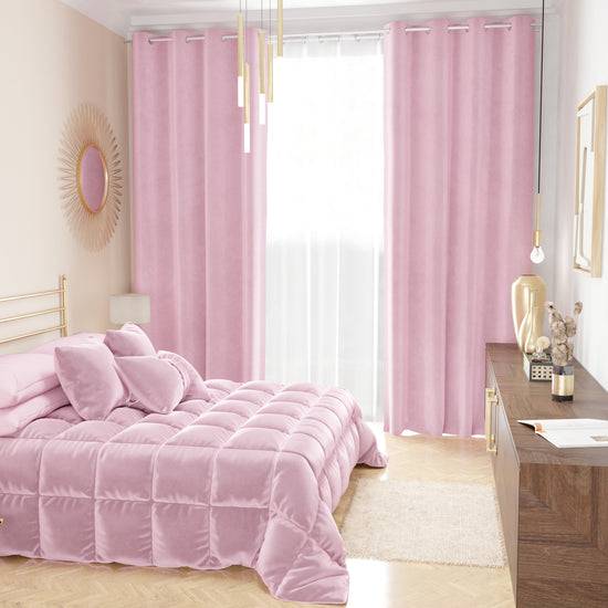 PETTI Tenda a Pannello in Velluto per Interni con Anelli, 140x280 cm, Rosa Fino al 55% di sconto
