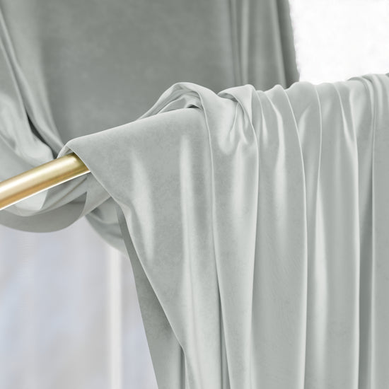 PETTI Tenda a Pannello in Velluto per Interni con Anelli, 140x280 cm, Grigio Chiaro Limitato a 3 giorni