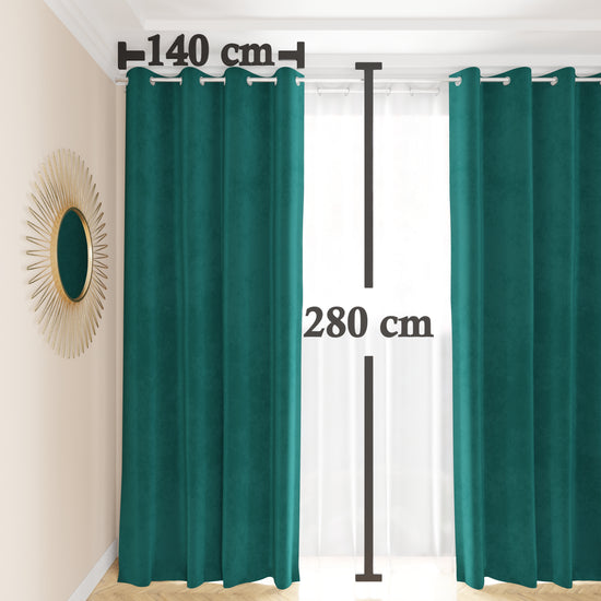 PETTI Tenda a Pannello in Velluto per Interni con Anelli, 140x280 cm, Ottanio Black Friday Prezzi
