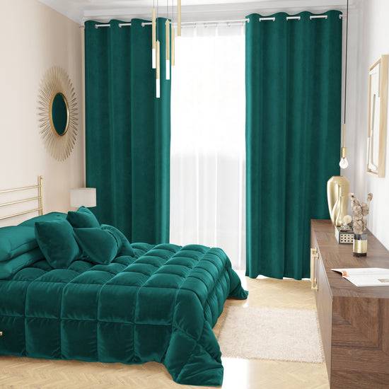 PETTI Tenda a Pannello in Velluto per Interni con Anelli, 140x280 cm, Ottanio Black Friday Prezzi
