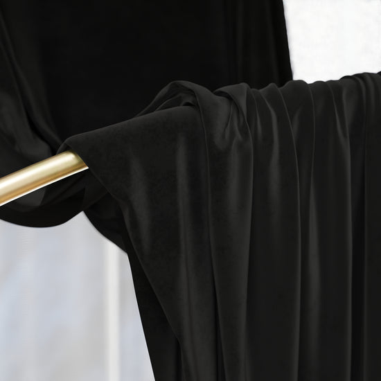 PETTI Tenda a Pannello in Velluto per Interni con Anelli, 140x280 cm, Nero Italy