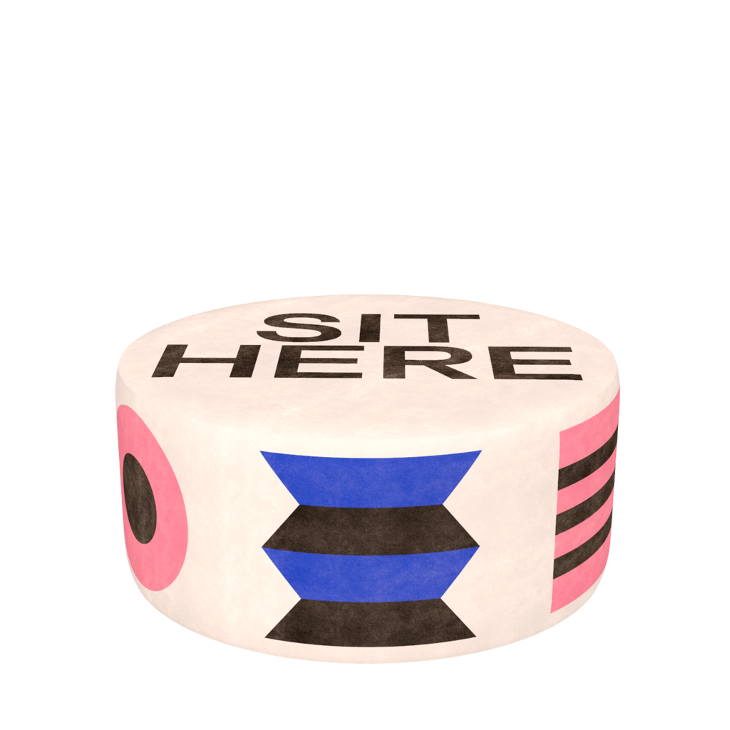 Qeeboo Pouf Oggian Sit Here White L Negozi Online