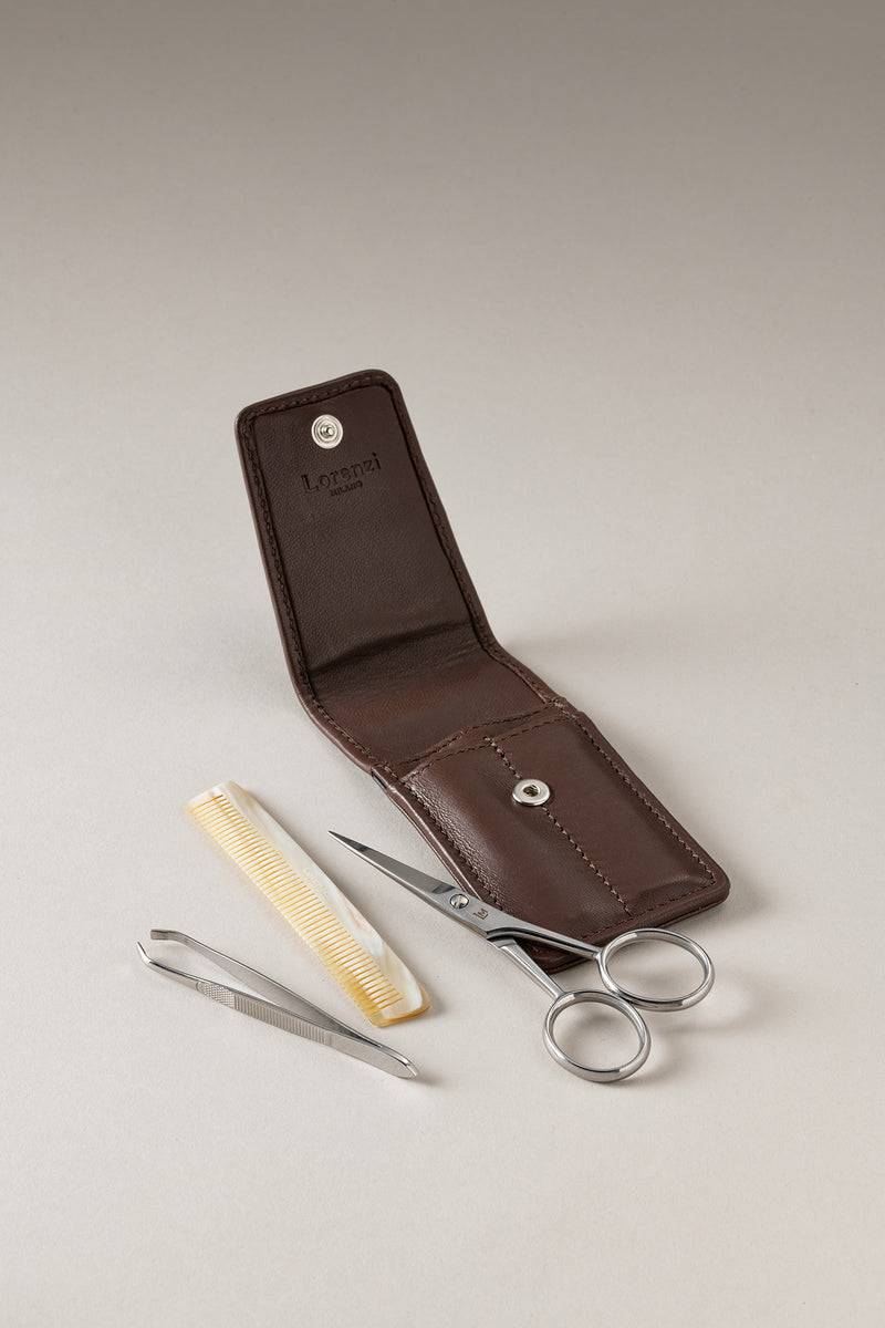 Lorenzi Milano Set barba/baffi in Nappa Sottocosto