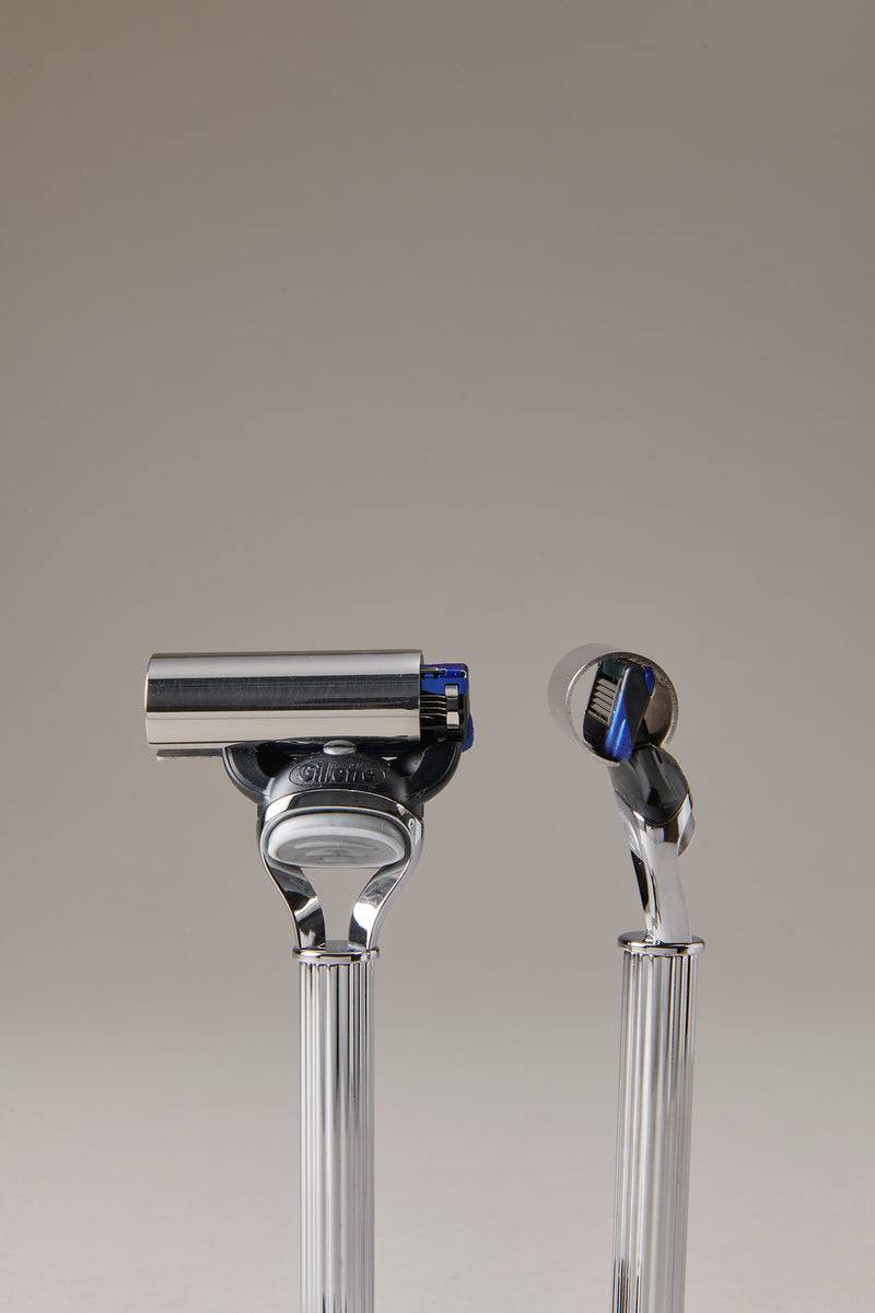Lorenzi Milano Set barba toilette con campana in Ottone cromato In Linea