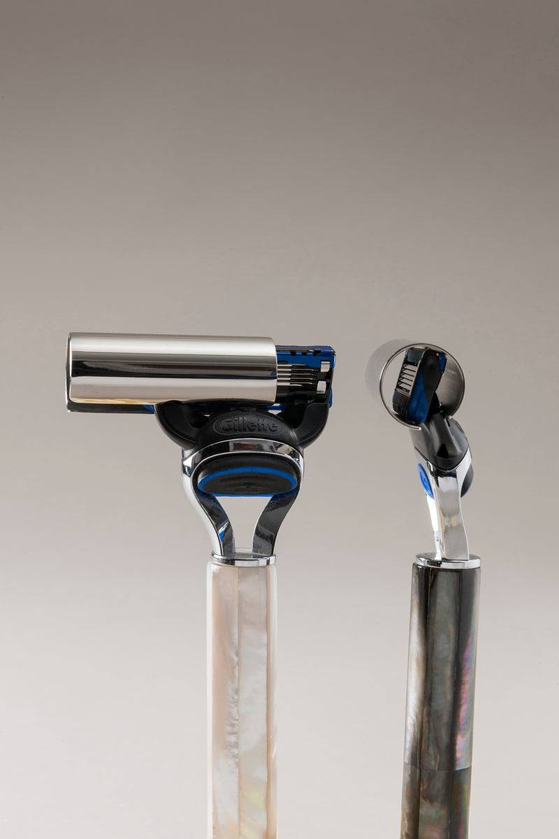 Lorenzi Milano Set barba toilette con campana in Madreperla Sottocosto