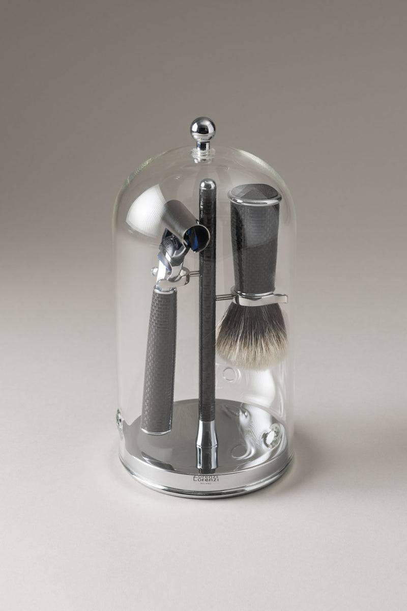 Lorenzi Milano Set barba toilette con campana in Carbonio Novità