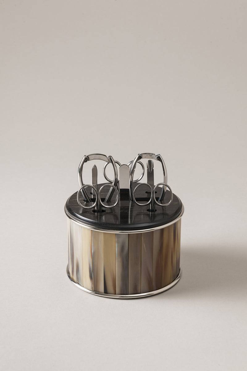 Lorenzi Milano Completo manicure da toilette in Zebu