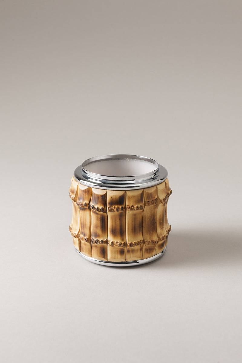 Lorenzi Milano Barattolo porta cotone da toilette in Bambù Qualità Garantita