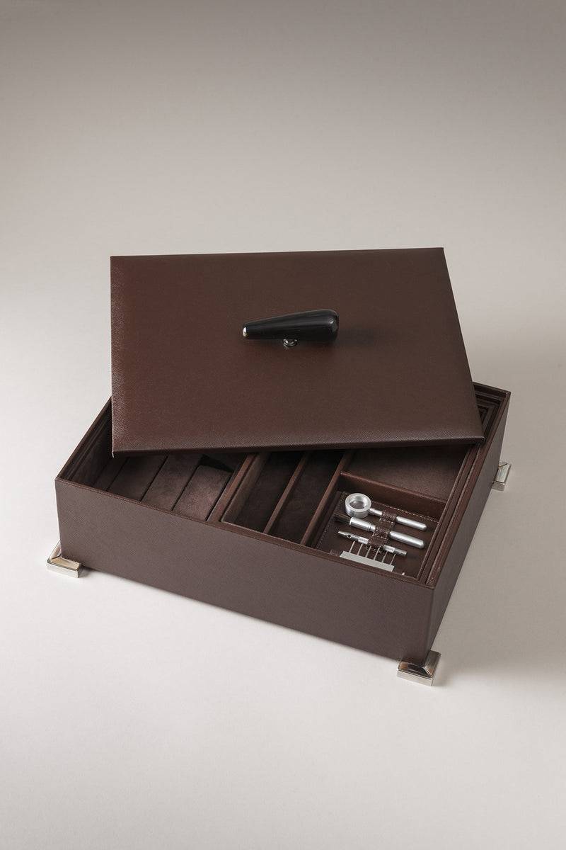 Lorenzi Milano Cofanetto porta gioie da uomo in Zebu Offerta