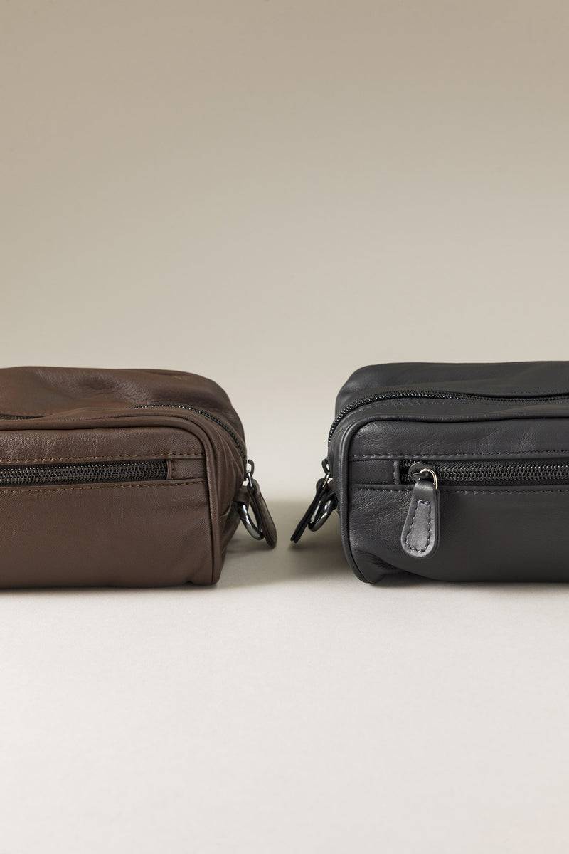 Lorenzi Milano Necessaire da viaggio piccolo in Nappa Pezzi Unici