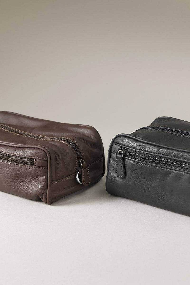 Lorenzi Milano Necessaire da viaggio medio in Nappa Soddisfazione Garantita