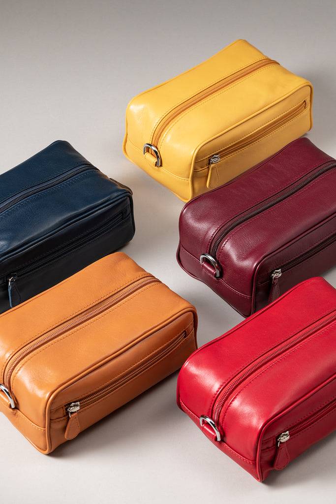 Lorenzi Milano Necessaire da viaggio medio in Nappa Soddisfazione Garantita