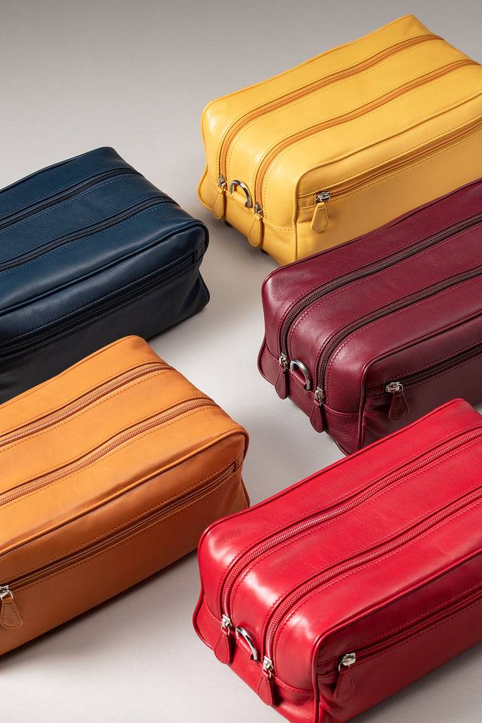 Lorenzi Milano Necessaire da viaggio grande in Nappa Qualità Garantita