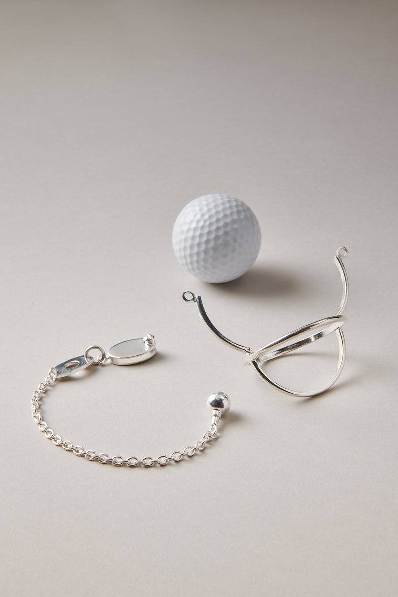 Lorenzi Milano Portachiavi con pallina da golf in Argento Presa