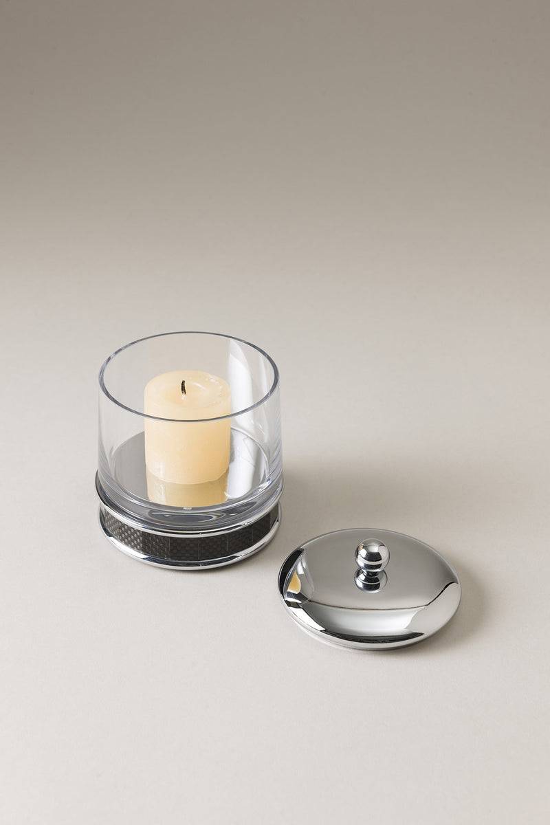 Lorenzi Milano Porta candele piccolo in Carbonio Convenienza