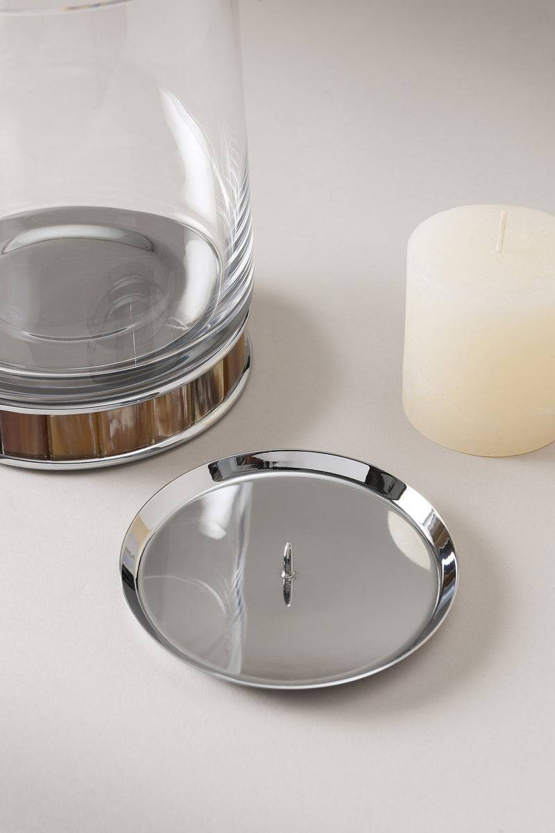 Lorenzi Milano Porta candele grande in Zebu Outlet